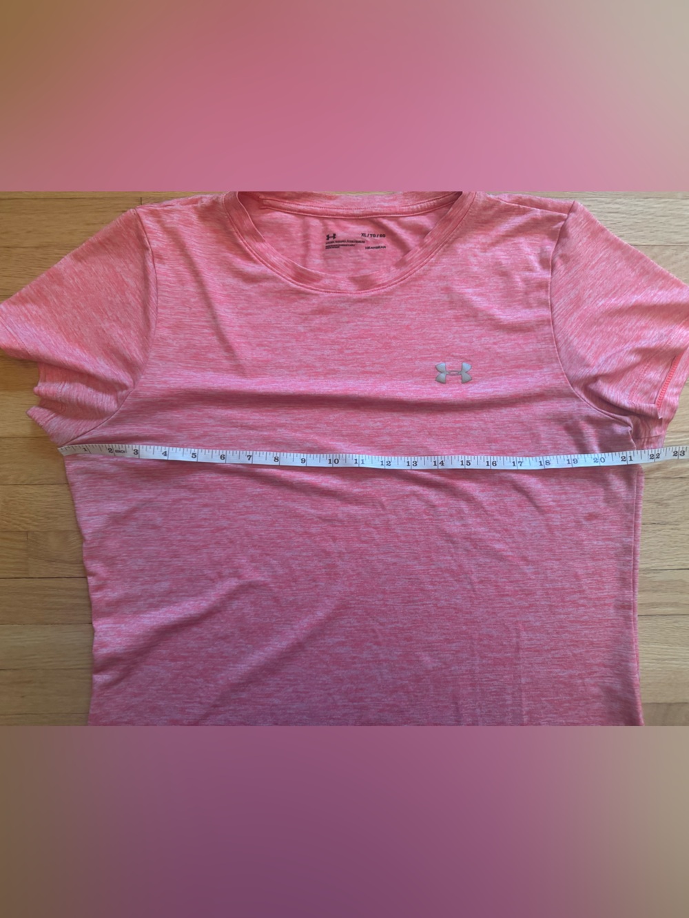 Under Armour HeatGear T Shirt Women’s XL Pink Athletic Workout Gym Loose Fit Top - Picture 7 of 8